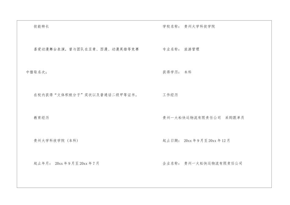 人事专员个人简历7篇_第2页