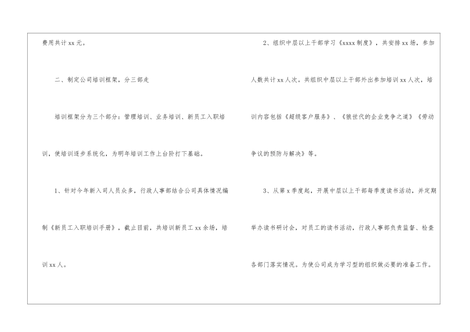 人事文员的年终工作总结3篇_第3页