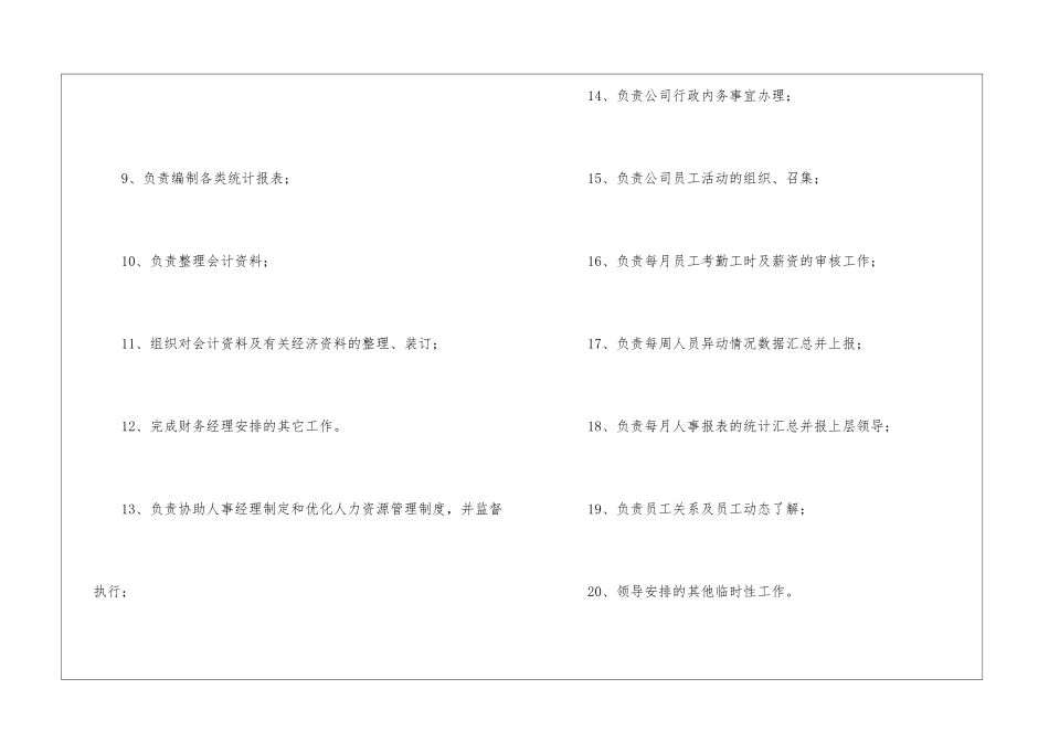人事行政岗位职责_第2页
