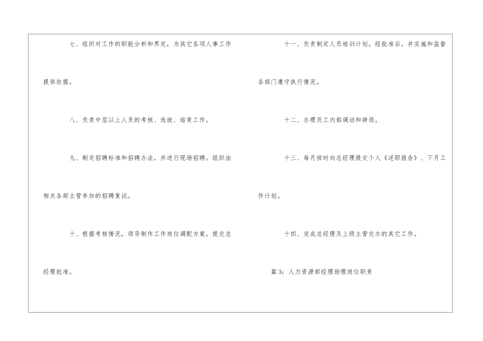 人力资源部主要职能--_第3页
