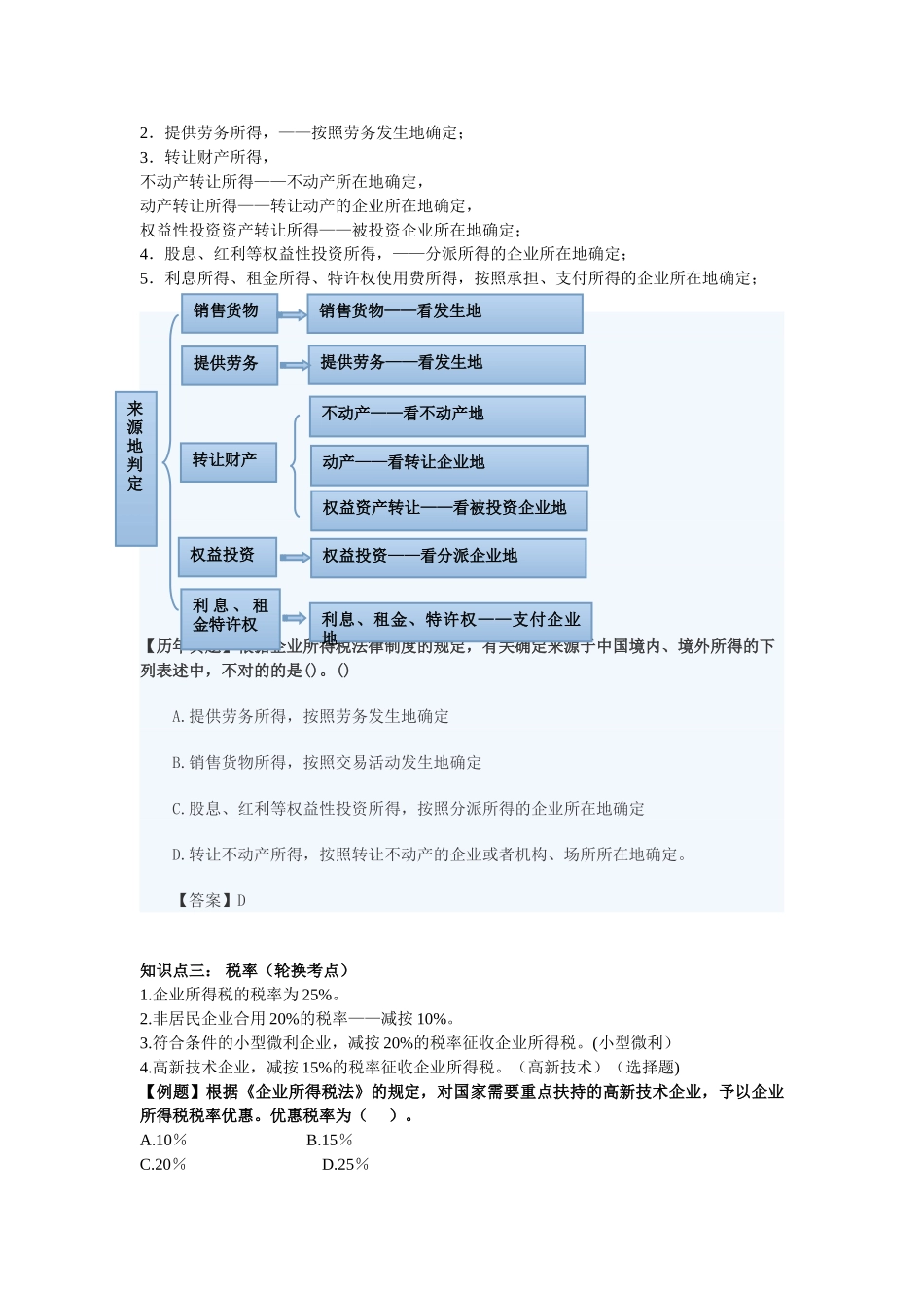2025年初级会计职称考试《初级经济法》知识点企业所得税个人所得税法律制度_第3页