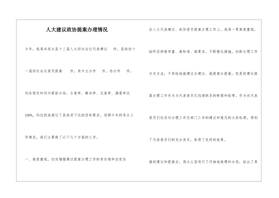 人大建议政协提案办理情况_第1页