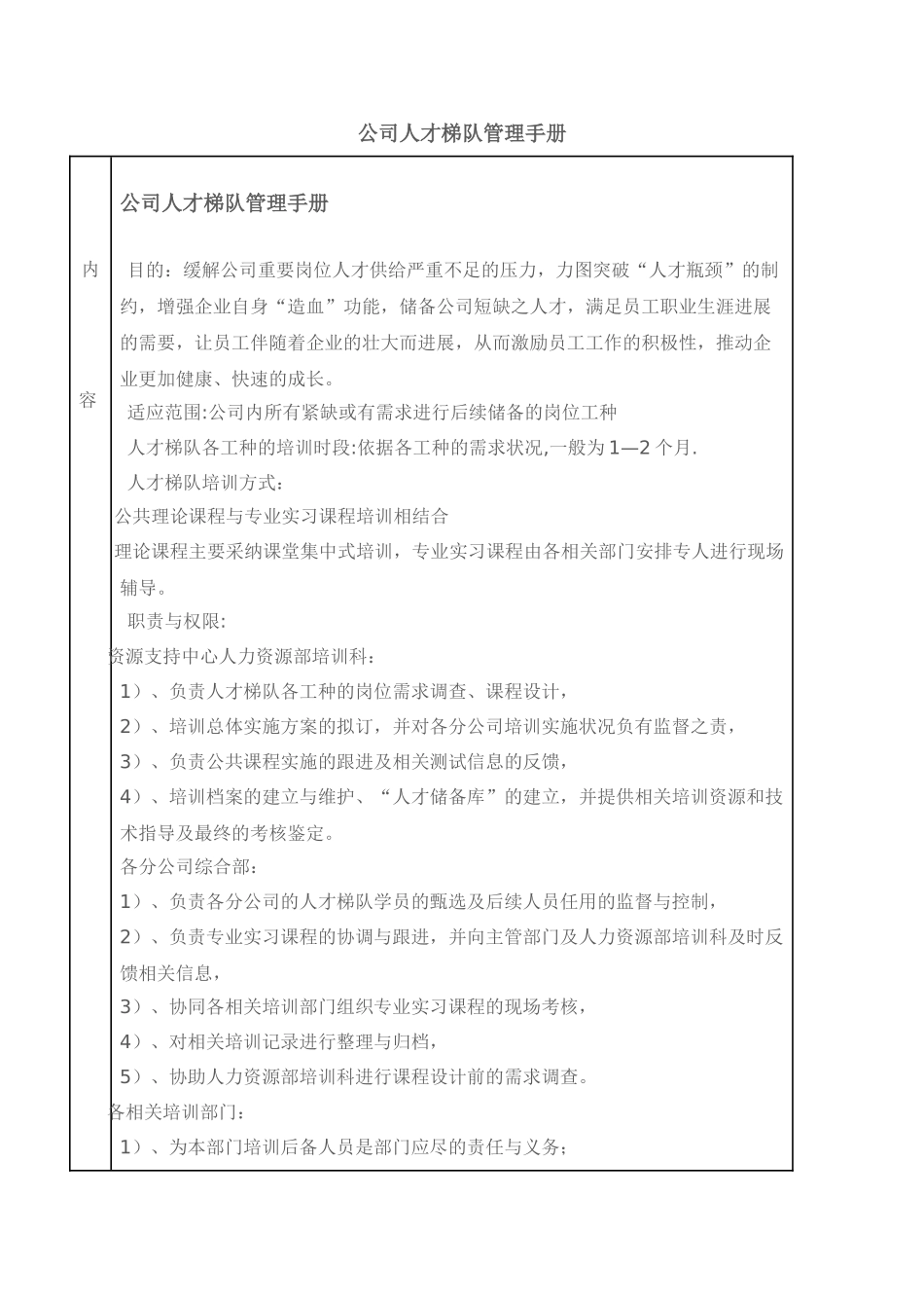 人才梯队建设作业指导书_第1页