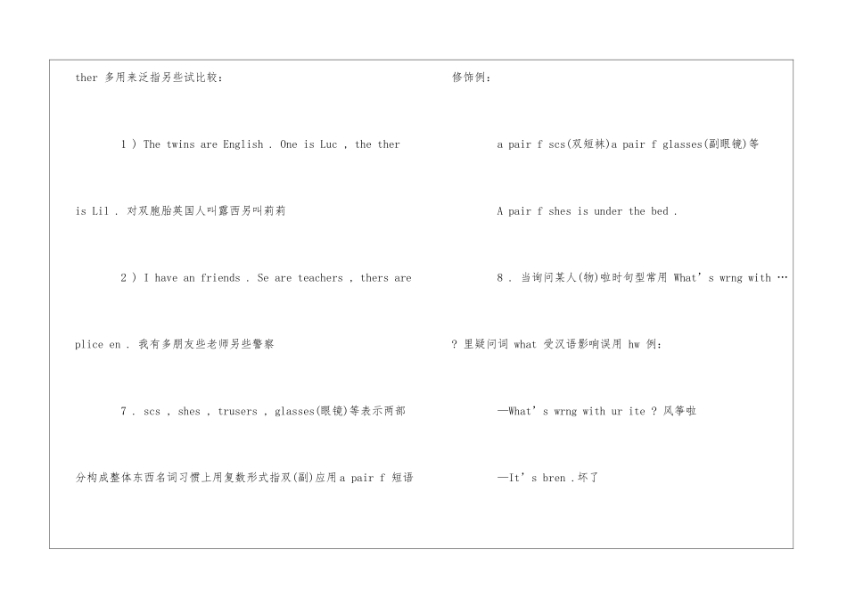 人教版七年级英语下册知识总结_第3页