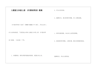 人教版九年级上册-《外国诗两首》教案-