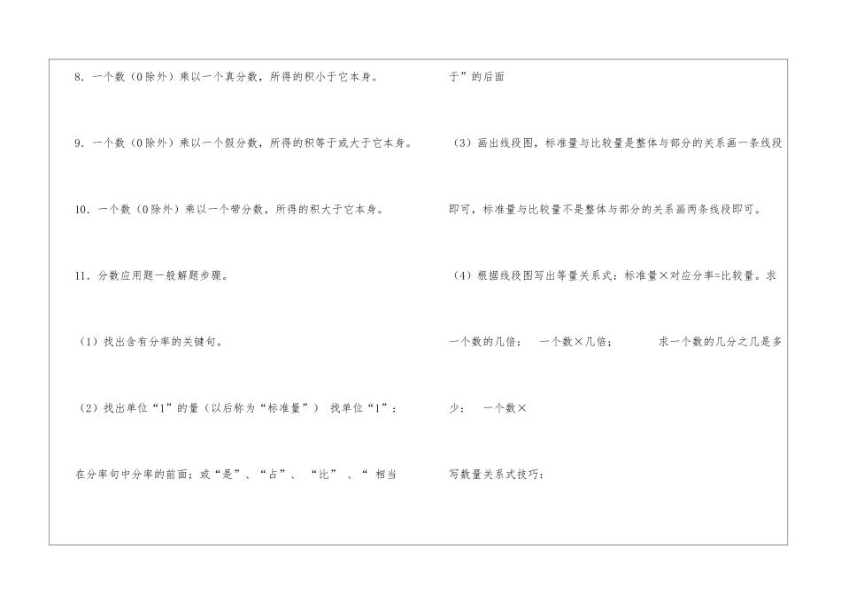 人教版六年级上册数学知识点汇总_第3页