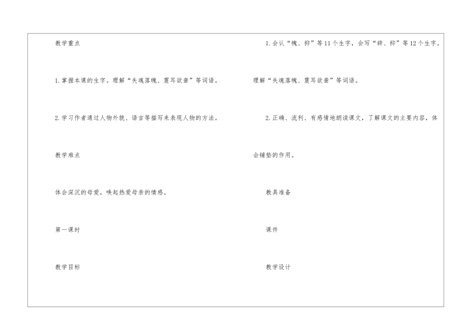 人教版小学语文五年级课文教案2024年五篇_第2页