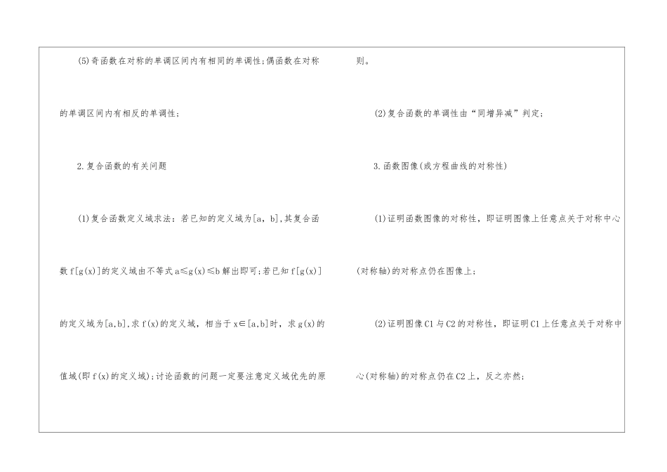 人教版高三数学重要知识点2024_第2页