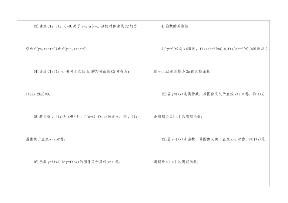 人教版高三数学重要知识点2024_第3页