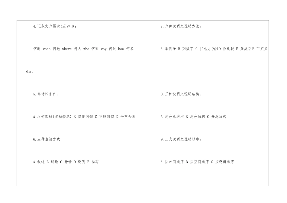 人教版高二语文重要知识点整理2024_第2页
