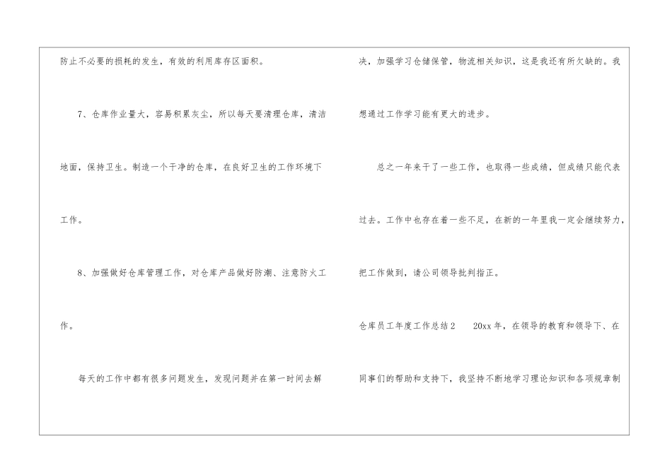 仓库员工年度工作总结_第3页