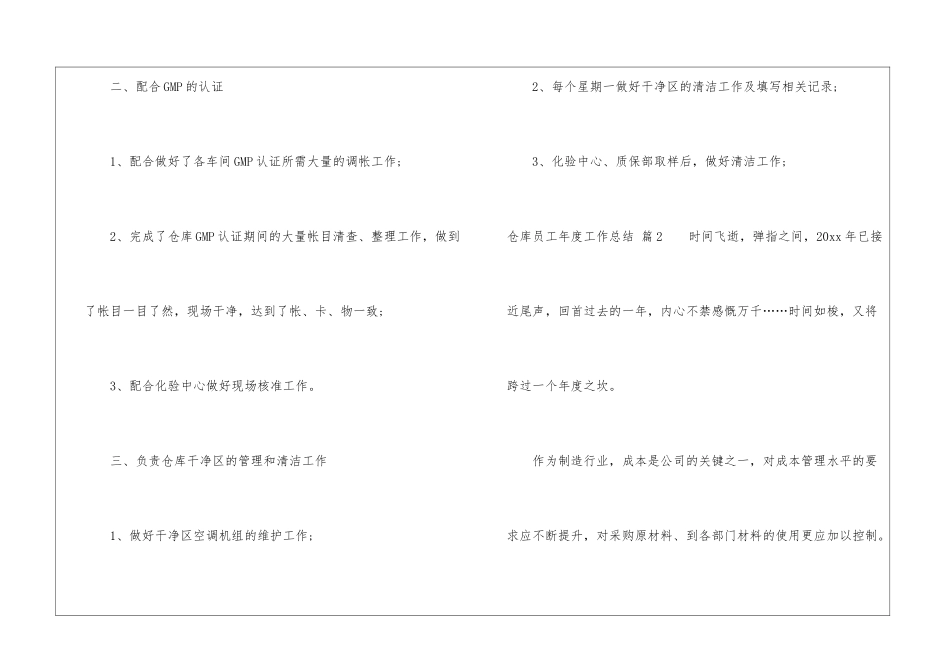 仓库员工年度工作总结五篇_第2页