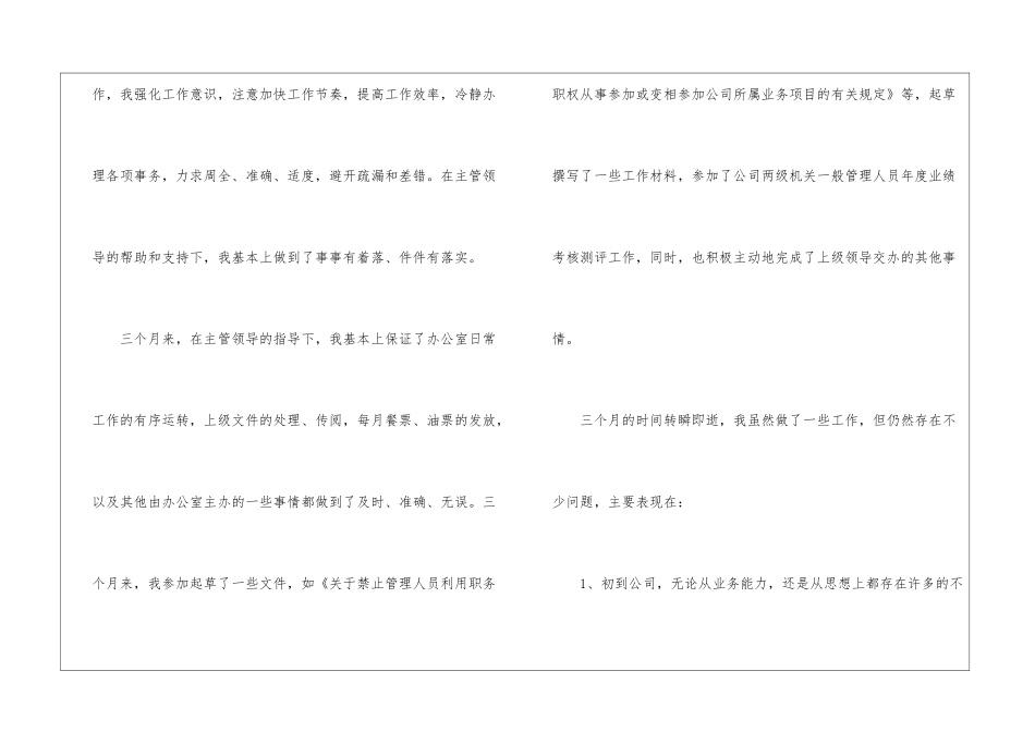 仓库文员试用期工作总结_第3页
