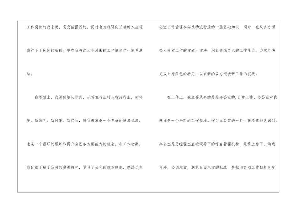 仓库文员试用期工作个人总结_第2页