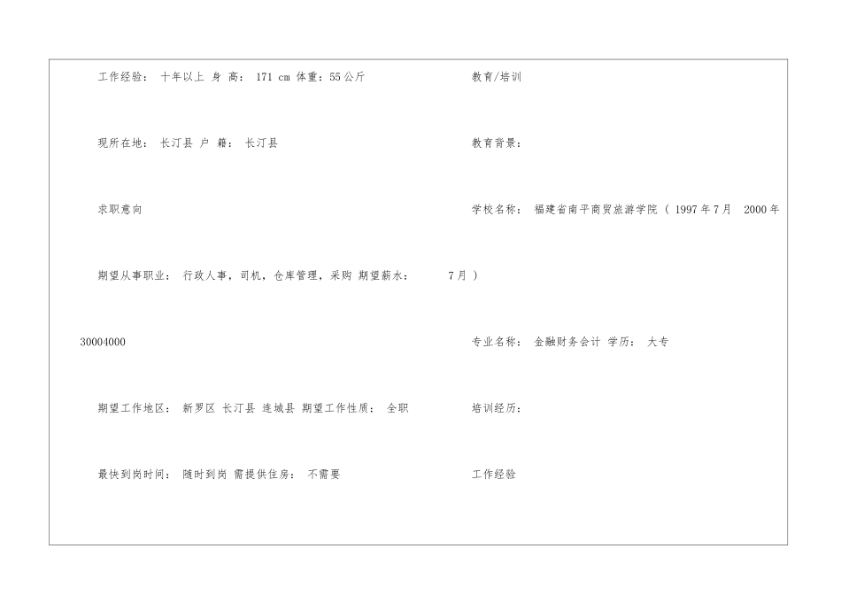仓库管理电子简历模板_第2页