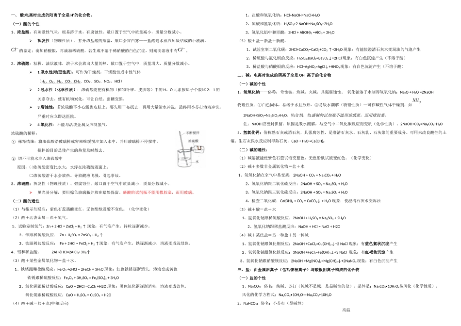 2025年中考化学专题复习酸碱盐知识点例题习题提高篇_第1页