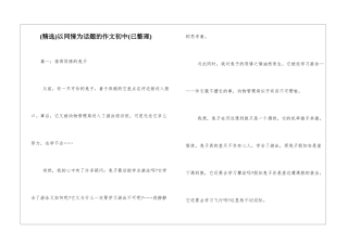 以同情为话题的作文初中