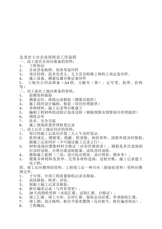 2025年北龙岩土分公司资料员工作流程及岗位职责