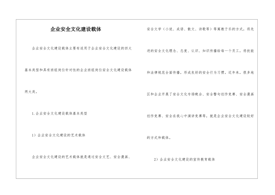 企业安全文化建设载体_第1页