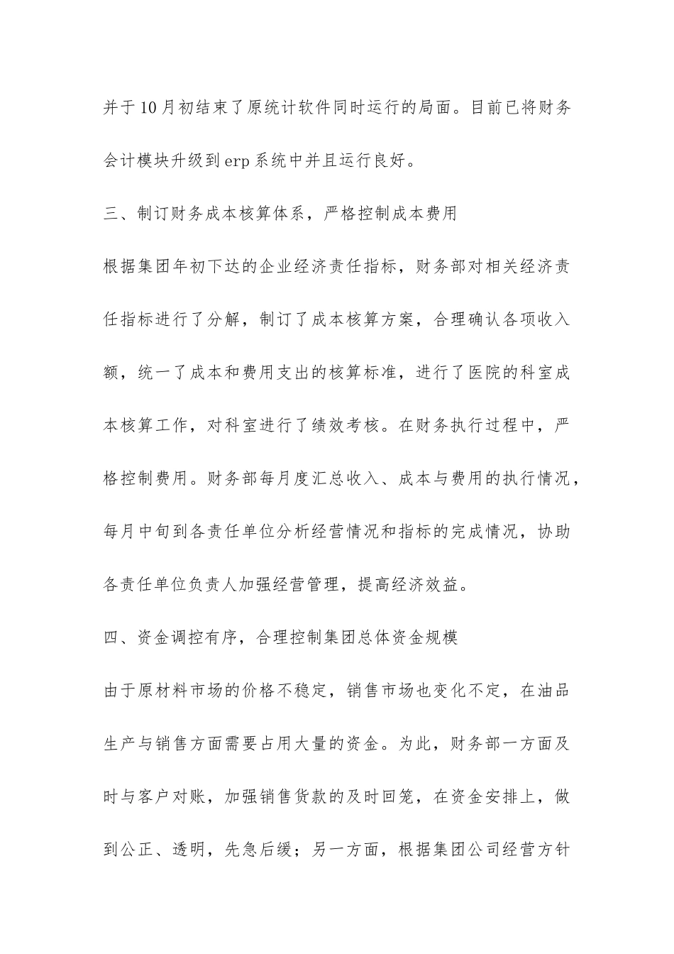 企业财务部2024年度工作总结-_第3页