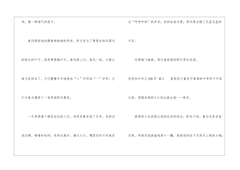 优秀初中作文300字3篇_第2页