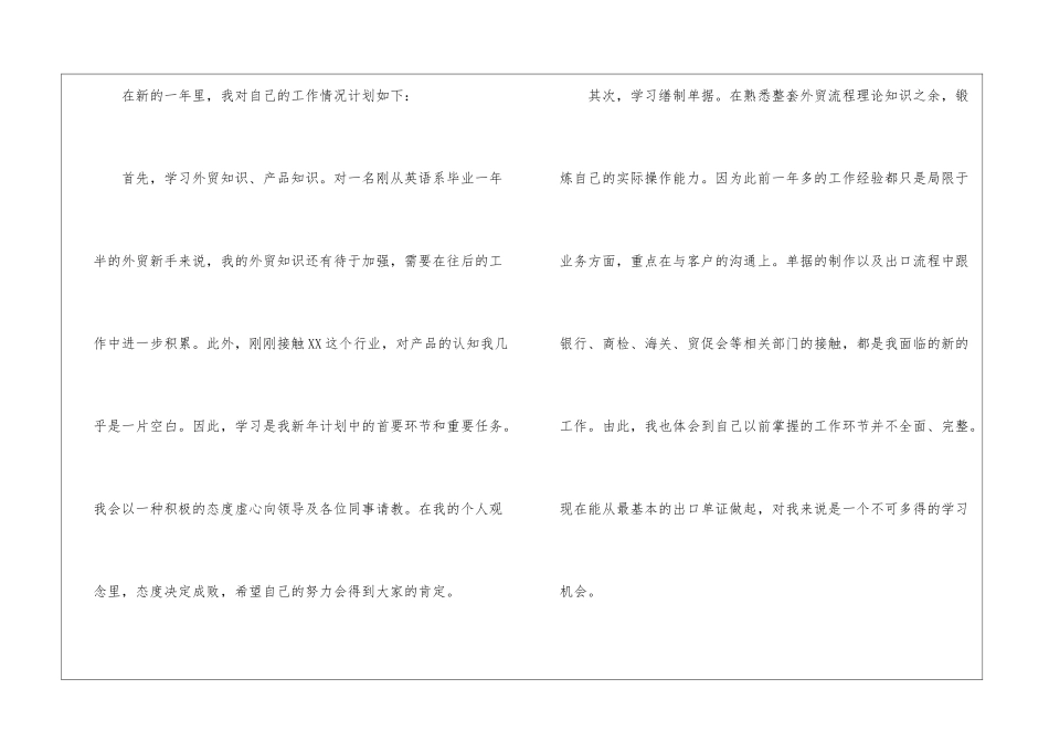 优秀外贸业务员工作计划_第2页