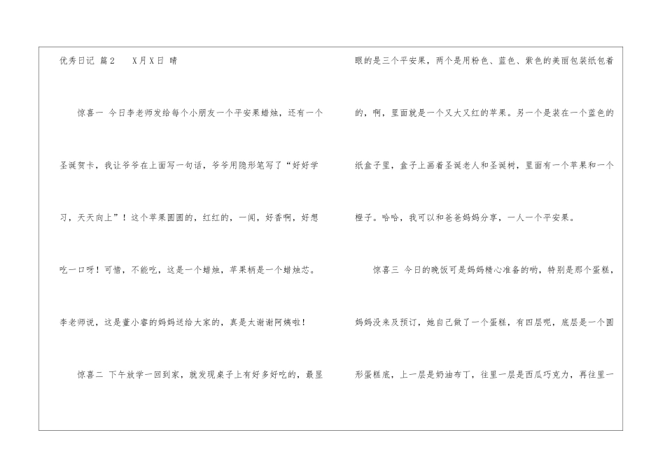 优秀日记模板汇总九篇_第2页