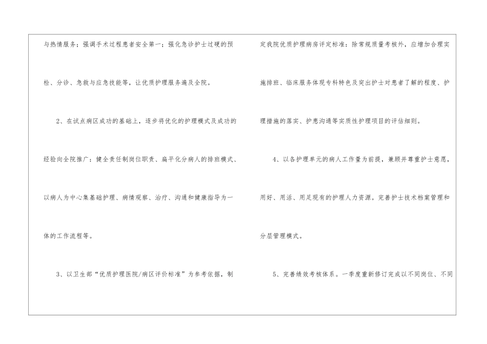 优质护理的工作计划_第3页