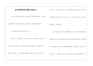 会计事务所实习报告3000字