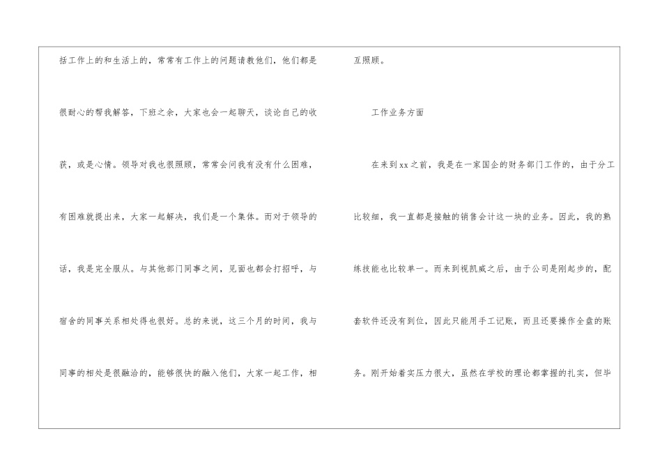 会计人员试用期工作总结_第3页