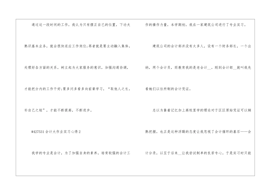会计大作业实习心得5篇_第3页