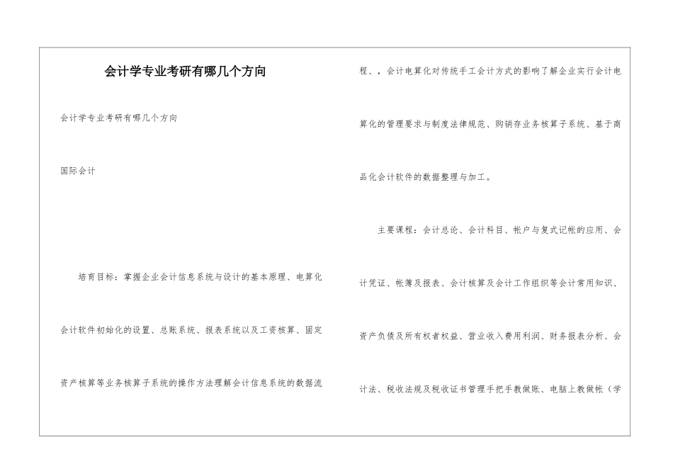 会计学专业考研有哪几个方向-1_第1页