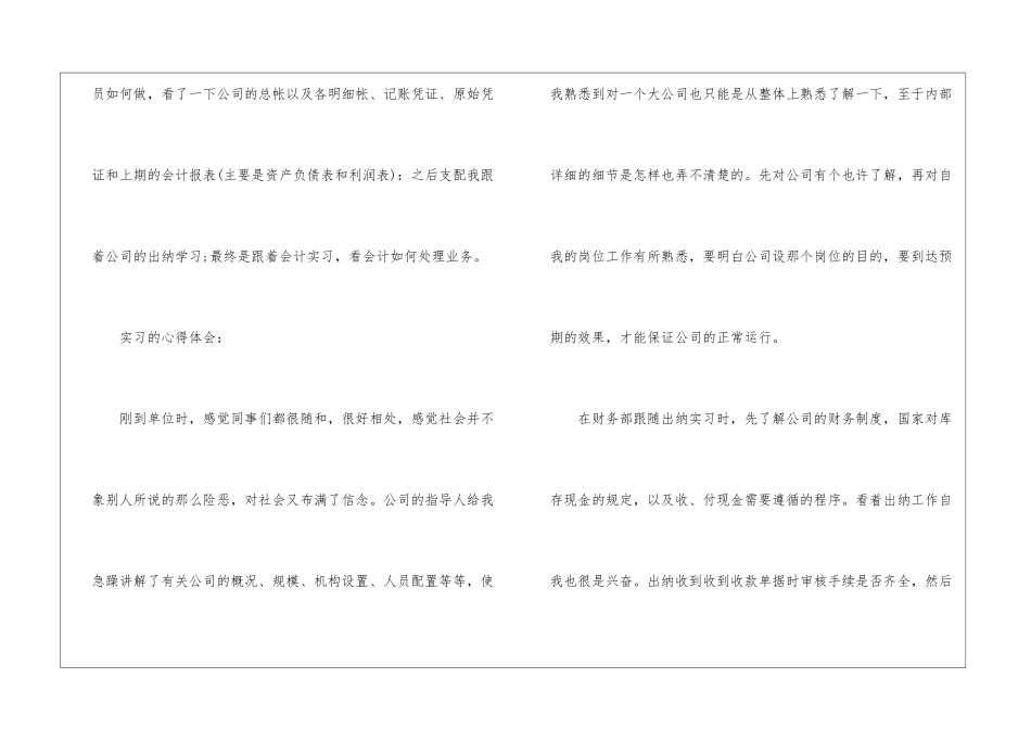 会计实习工作心得体会_第2页