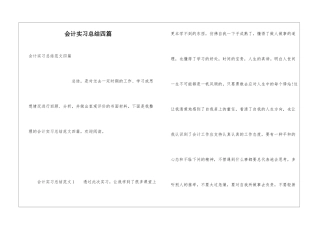 会计实习总结四篇