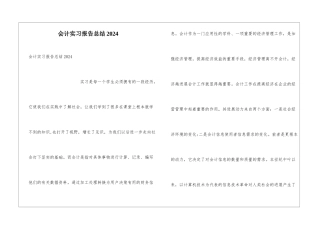 会计实习报告总结2024