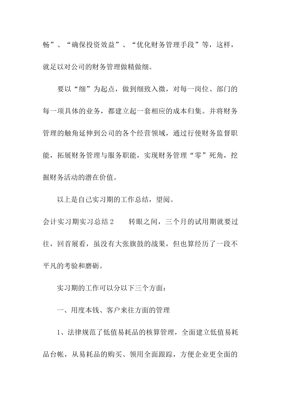 会计实习期实习总结_第2页