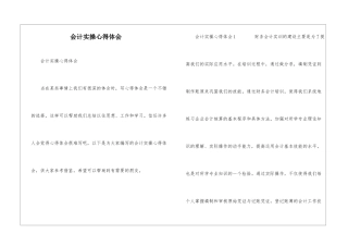 会计实操心得体会