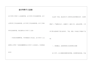 会计年终个人总结