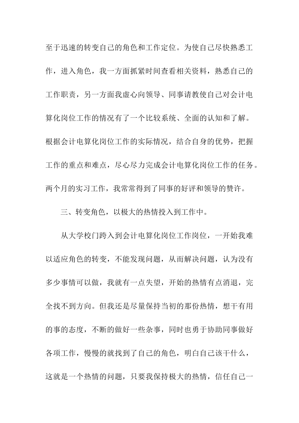 会计电算化专业实习总结_第3页