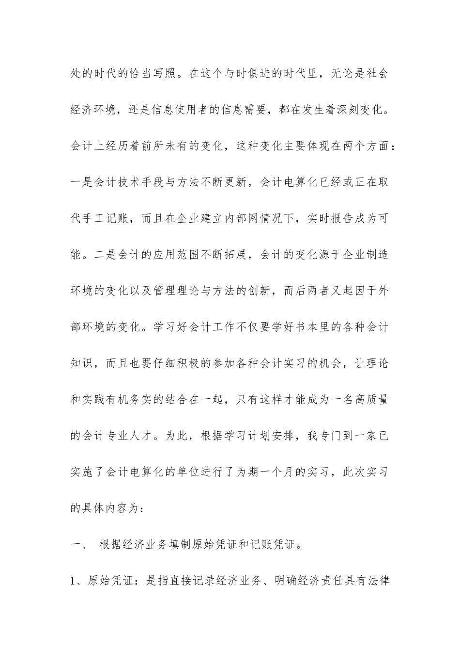 会计电算化实训报告示例-_第2页