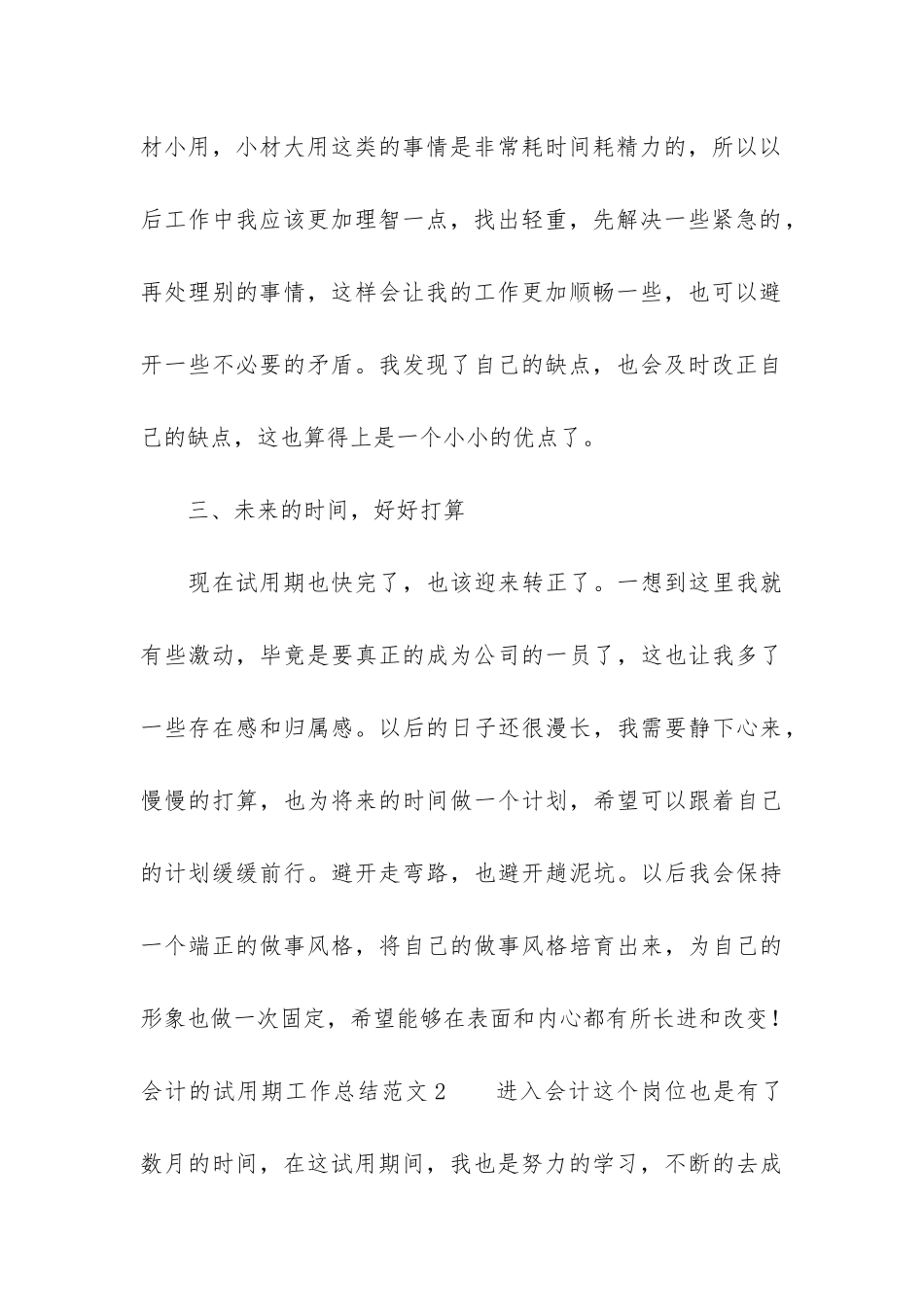 会计的试用期工作总结3篇_第3页