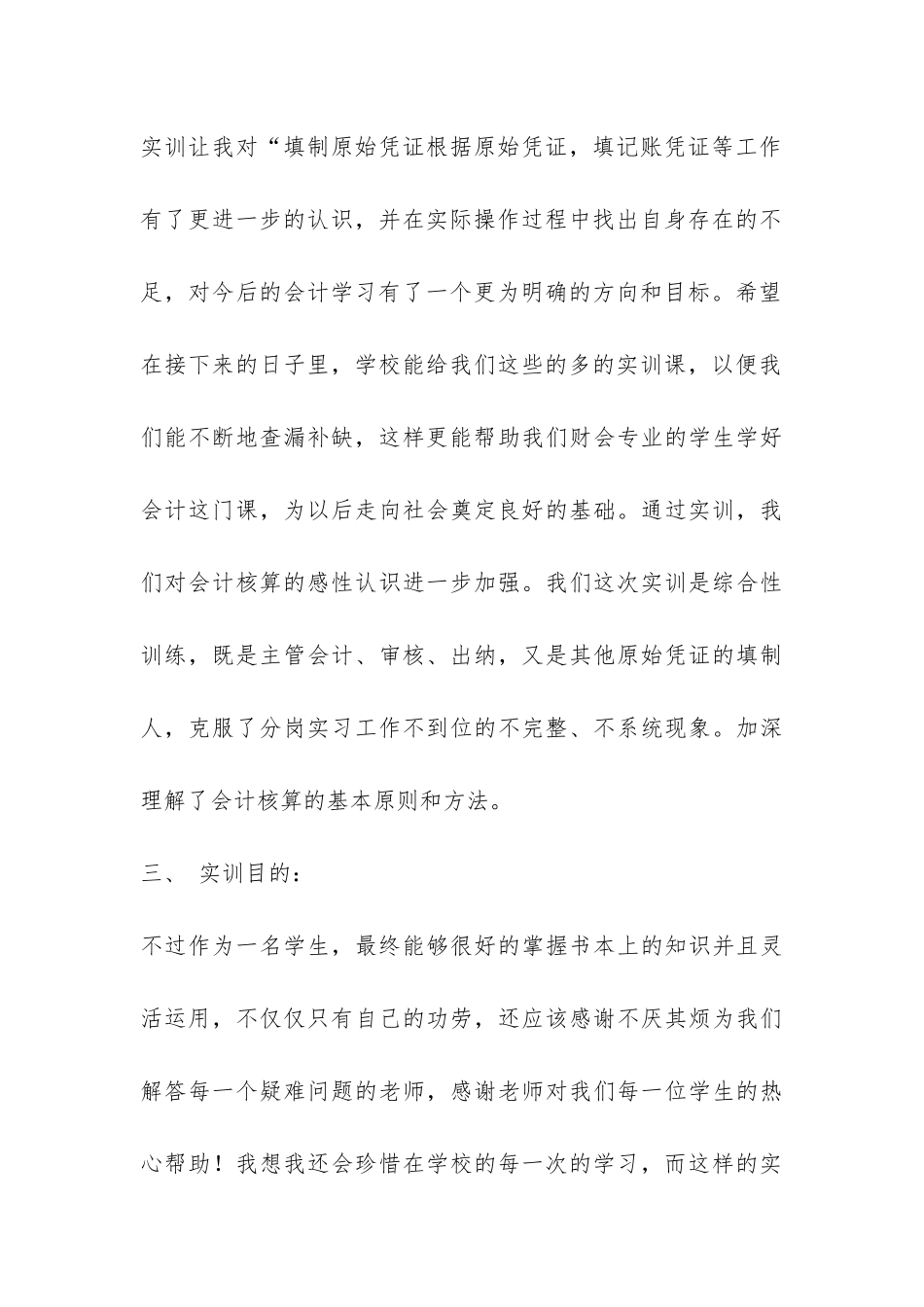 会计职业技能实训报告-_第3页