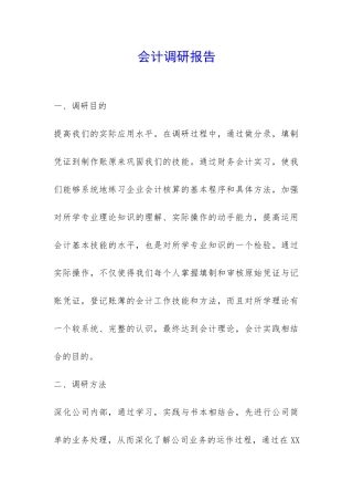 会计调研报告-