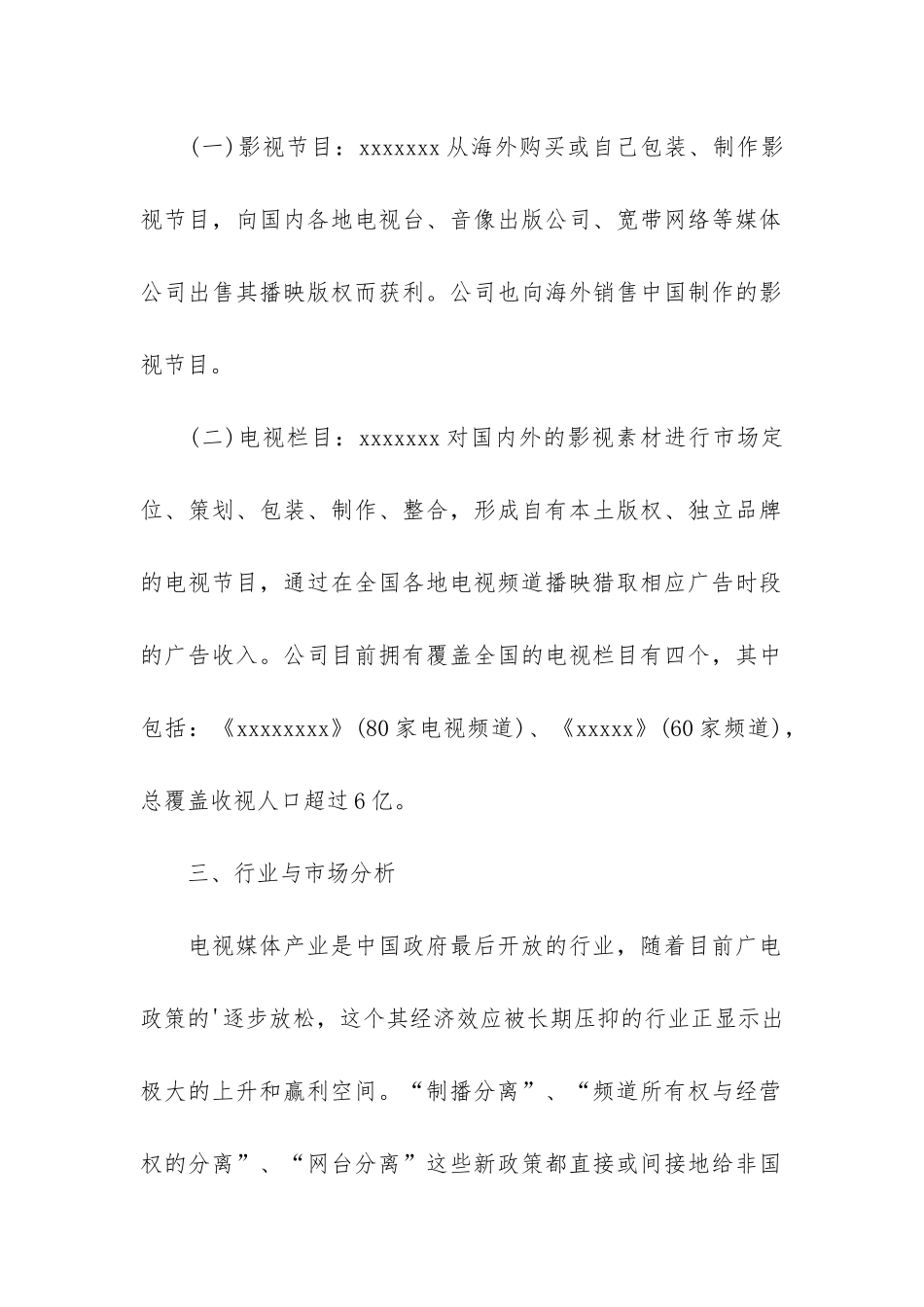 传媒公司商业计划书范文_第2页