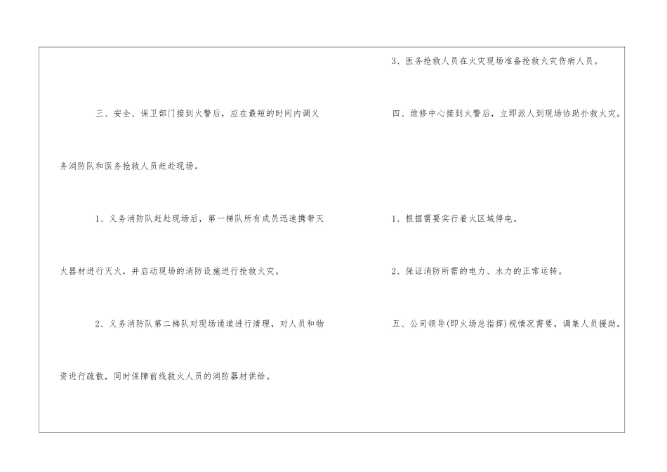 住宅小区消防安全管理应急预案--_第2页
