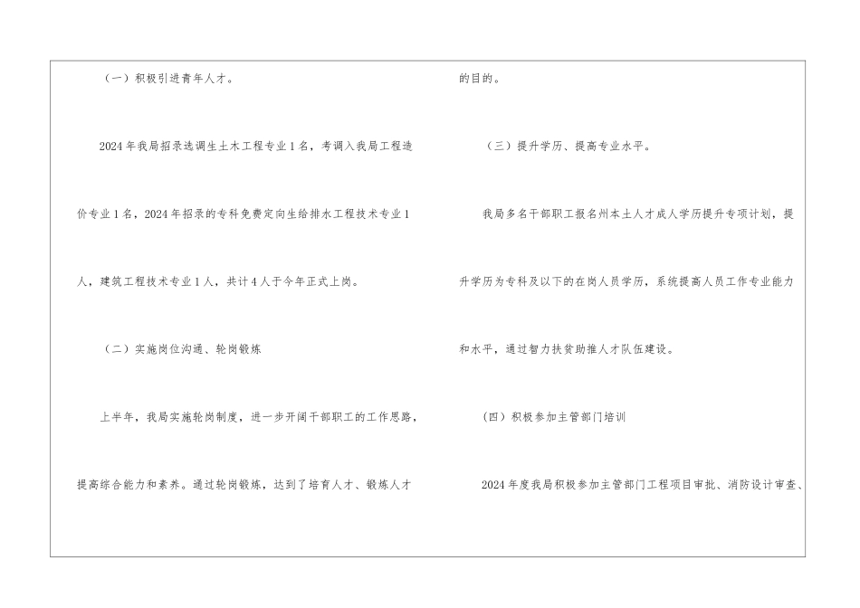 住房和城乡建设局人才工作自查报告_第2页