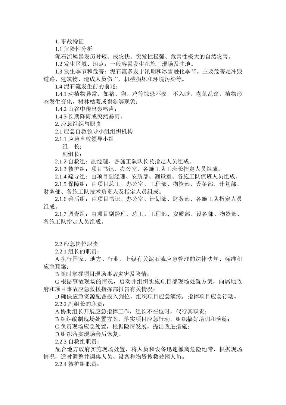 泥石流现场处置方案_第1页