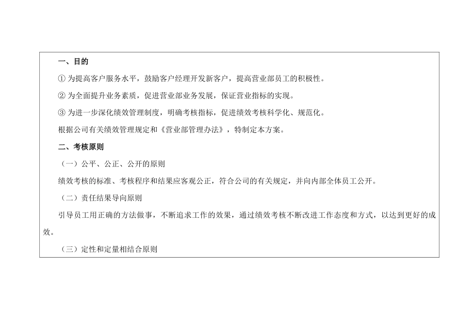 营业部绩效考核方案_第1页
