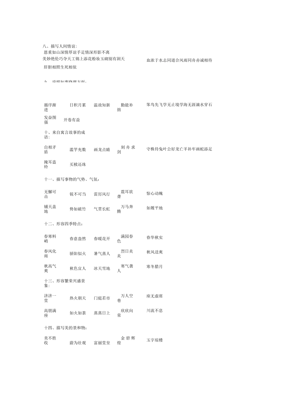 小学生应知应会成语大全_第2页
