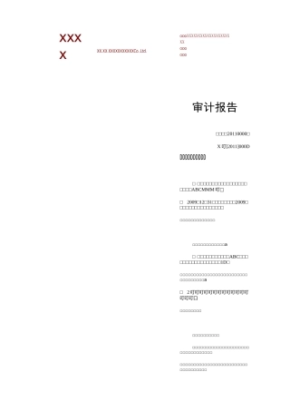 审计报告与附注-小企业会计制度